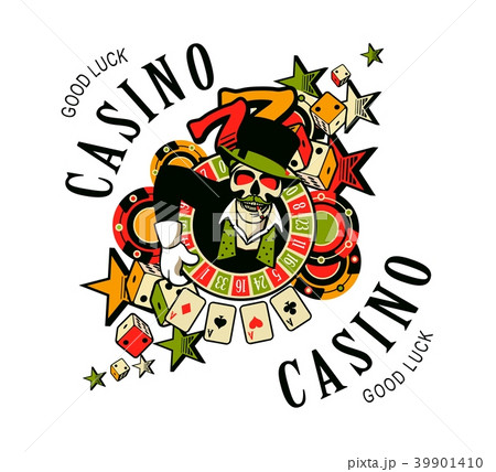 casino logo on a white backgroundのイラスト素材 [39901410] - PIXTA