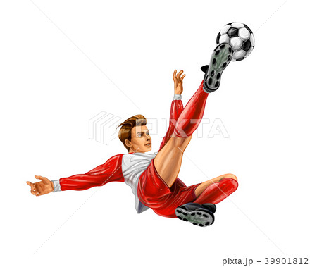 Soccer player kicks the ball Soccer player kicks the ball 39901812