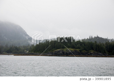 Alaska USA - Cruising in Auke Bay in a cloudy day Alaska USA - Cruising in Auke Bay in a cloudy day 39901895