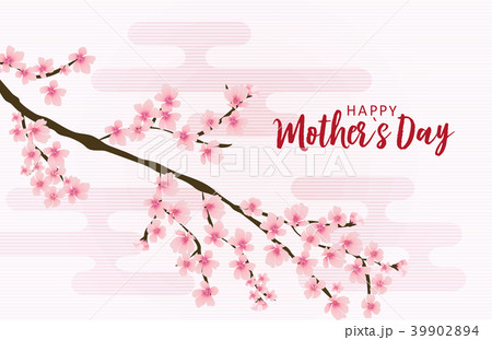 Happy Mother's day greeting card with Sakura 39902894