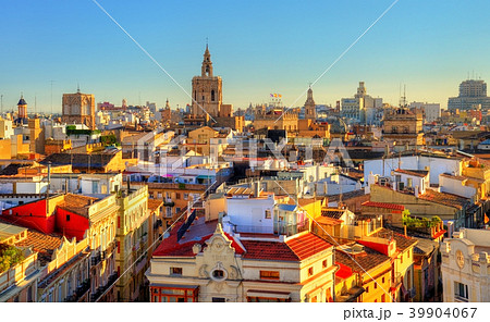Aerial view of the old town in Valencia from 39904067