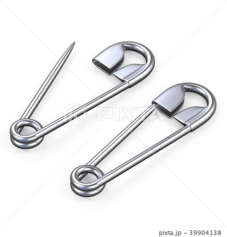 Open And Closed Safety Pins 3dのイラスト素材