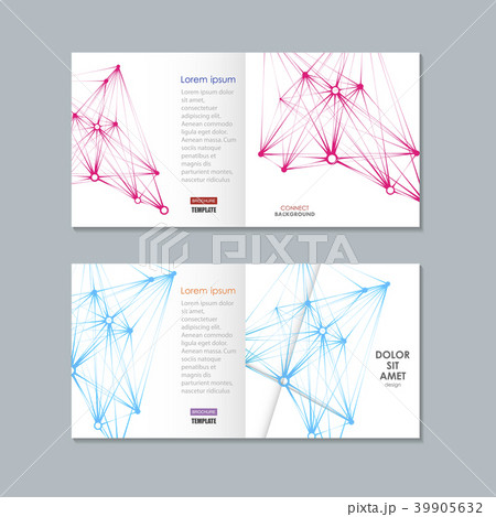 Brochure with molecule structure vector 39905632