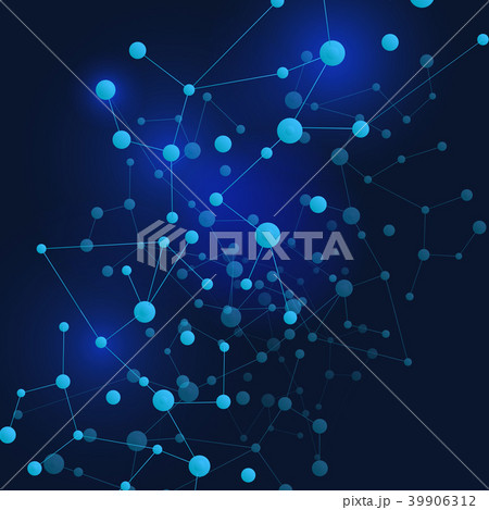 Connect blue lines. Abstract technology glowing 39906312