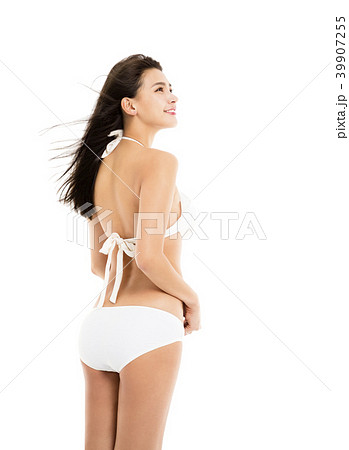 beautiful young woman in bikini isolated on white beautiful young woman in bikini isolated on white 39907255