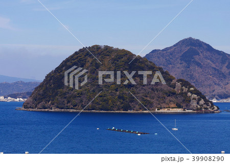 【国史跡】長浜城跡からみる淡島(伊豆国) 【国史跡】長浜城跡からみる淡島(伊豆国) 39908290