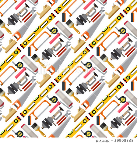 Construction man and building tools carpenter 39908338