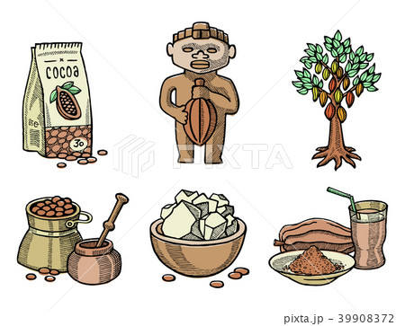 Vector cocoa products hand drawn sketch doodle 39908372