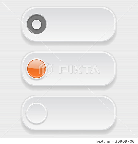 Oval white buttons with tags 39909706