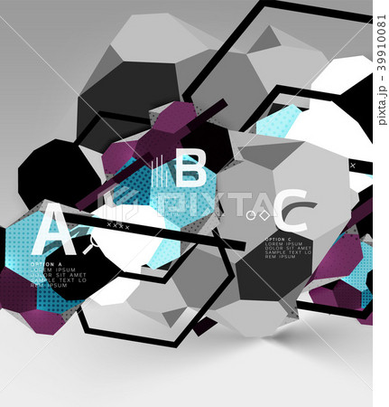 3d hexagon geometric composition, geometric 3d hexagon geometric composition, geometric 39910081