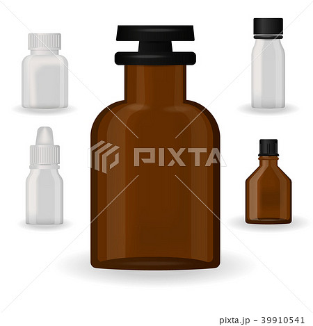 Bottle Pack Template Mockup Blank Pharmaceuticalのイラスト素材