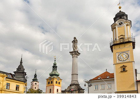 Towers of Banska Bystrica, Slovakia. 39914843