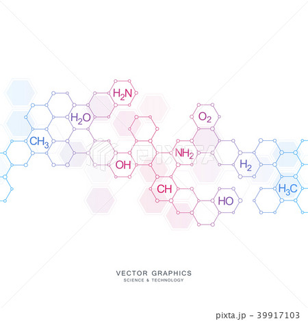 Science vector background with chemical formulas 39917103