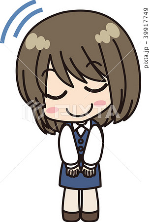 女性会社員_お辞儀 女性会社員_お辞儀 39917749
