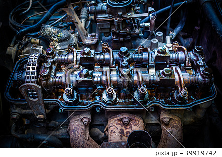 old & grunge car engine inside view old & grunge car engine inside view 39919742