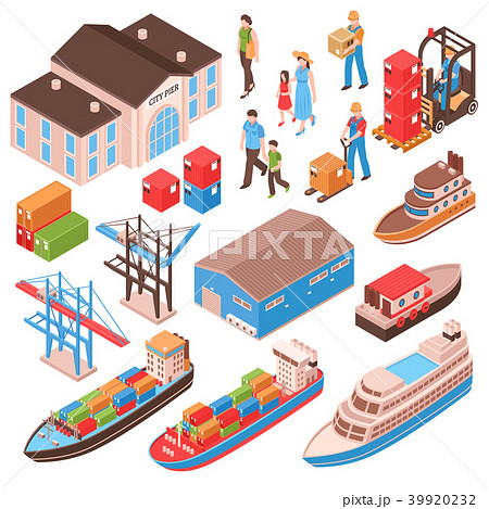Sea Port Isometric Set Sea Port Isometric Set 39920232
