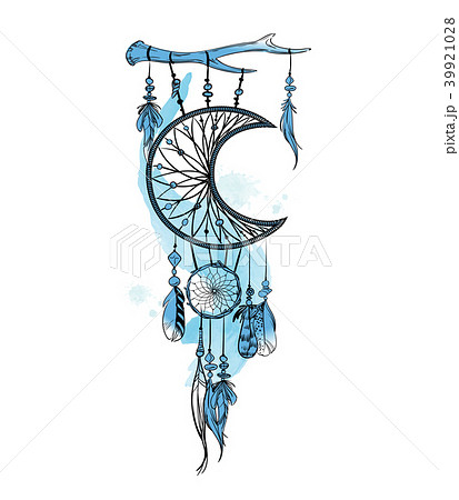 Vector Illustration With Hand Drawn Dream Catcher のイラスト素材 Vector Illustration With Hand Drawn Dream Catcher のイラスト素材
