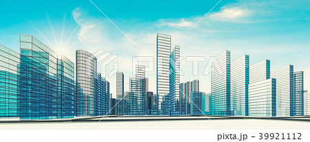 City scene 3d rendering City scene 3d rendering 39921112