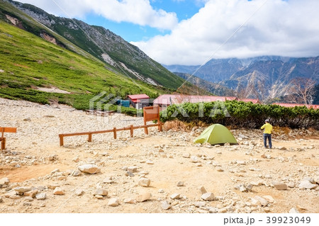 秋の常念岳登山（テント場） 39923049