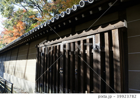 土塀　京都御所　秋　紅葉　京都観光 39923782