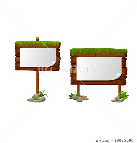 empty signboard with paper 39925090