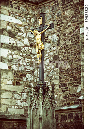 Crucifixion of Jesus Christ near Cathedral Crucifixion of Jesus Christ near Cathedral 39928329
