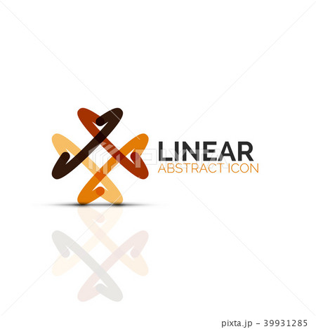 Abstract flower or star minimalistic linear icon, thin line geometric flat symbol for business icon Abstract flower or star minimalistic linear icon, thin line geometric flat symbol for business icon 39931285