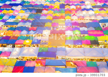 Beautiful multiple colour market top view 39931703