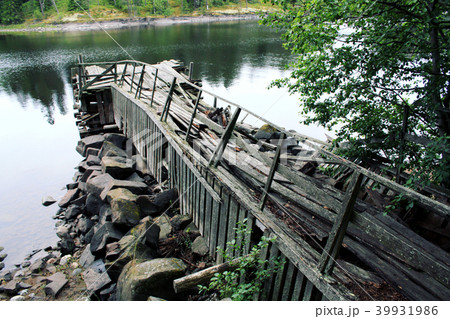 An abandoned pier at Valaam island, Karelia Russia An abandoned pier at Valaam island, Karelia Russia 39931986