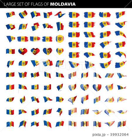 Moldova flag, vector illustration 39932064