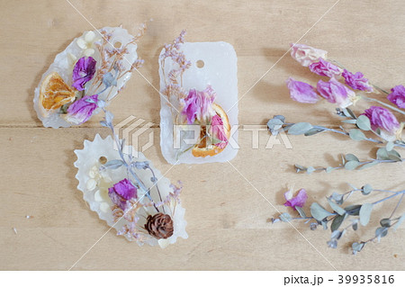 アロマワックスバー アロマワックスサシェ ワックスバーの写真素材