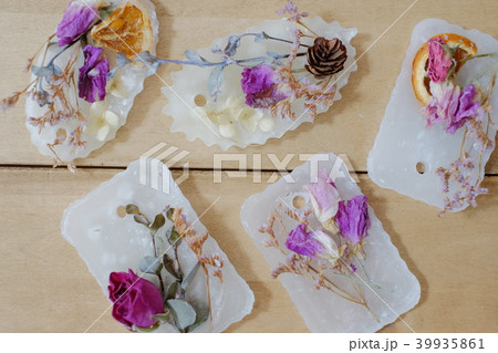 アロマワックスバー アロマワックスサシェ ワックスバー の写真素材