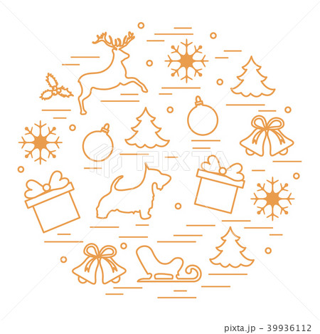 Different new year and christmas symbols Winter 39936112