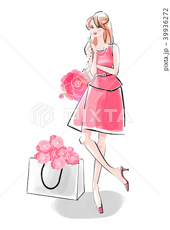 ピンクのおしゃれ着のイラスト素材 39936272 Pixta