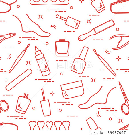 Pattern of manicure and pedicure tools and 39937067