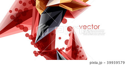 Color glass crystals on white background, geometric abstract composition with glass gemstones and Color glass crystals on white background, geometric abstract composition with glass gemstones and 39939579