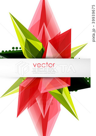 Colorful blooming crystals vector abstract background 39939675