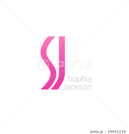SJ letters vector icon 39943238