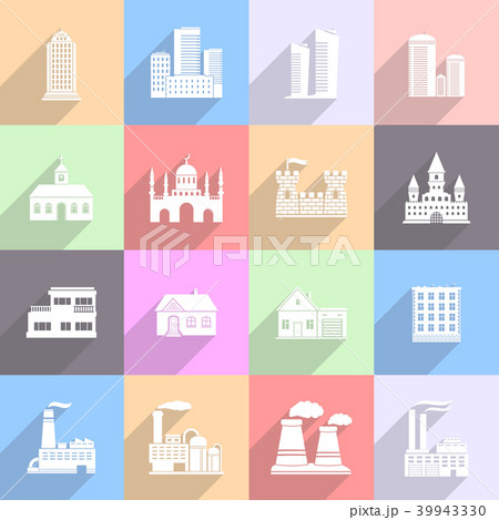 Building Flat Icons Set 39943330