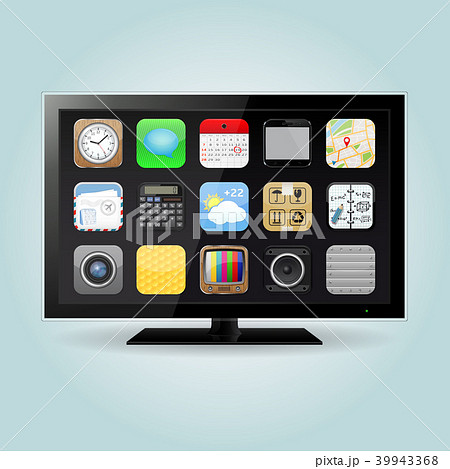 Smart TV with apps icons 39943368