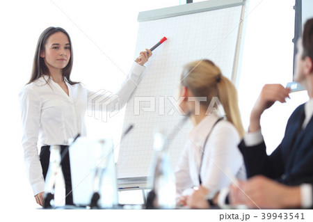 Speakers at business meeting Speakers at business meeting 39943541