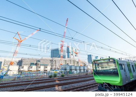 都市風景 2020年に向けた品川-田町間に新駅建設中 都市風景 2020年に向けた品川-田町間に新駅建設中 39945124