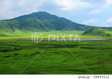 熊本県阿蘇市 阿蘇山 草千里の写真素材