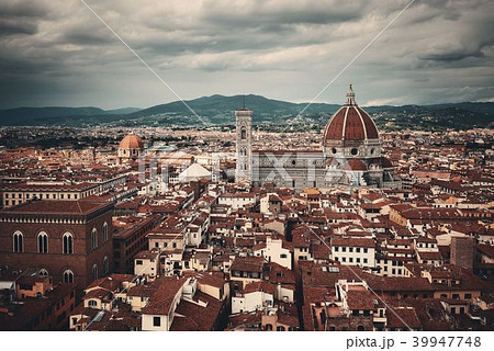 Duomo Santa Maria Del Fiore from Tower of Arnolfo at Palazzo Vecchio rooftop 39947748