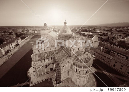Cathedral view from Leaning Tower Pisa Italy 39947899