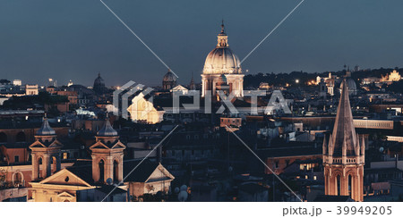 Rome skyline night view 39949205
