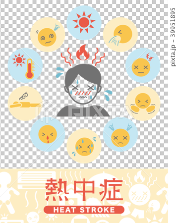 Heatstroke symptom icon Heatstroke symptom icon 39951895