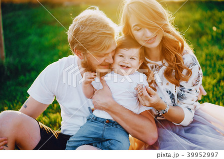 family in a park 39952997