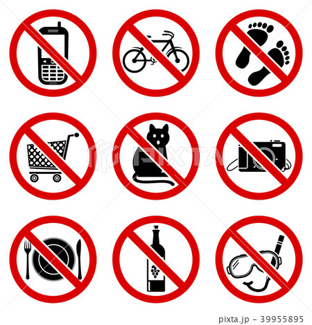 Set Prohibited Signs Set Prohibited Signs 39955895