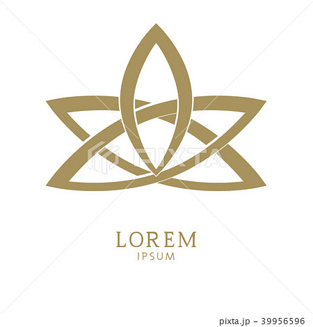 Vector gold logo a lily. 39956596